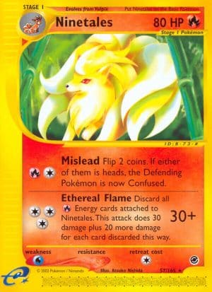 Ninetales 57/165 reverse | Expedition